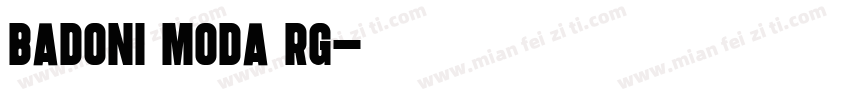 Badoni Moda Rg字体转换